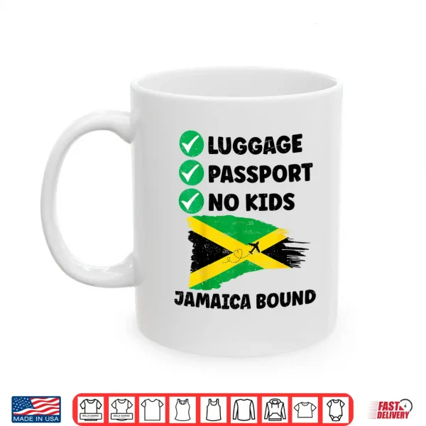 Mug Luggage Passport No Kids Jamaica Bound Couple Trip Matching Shirt