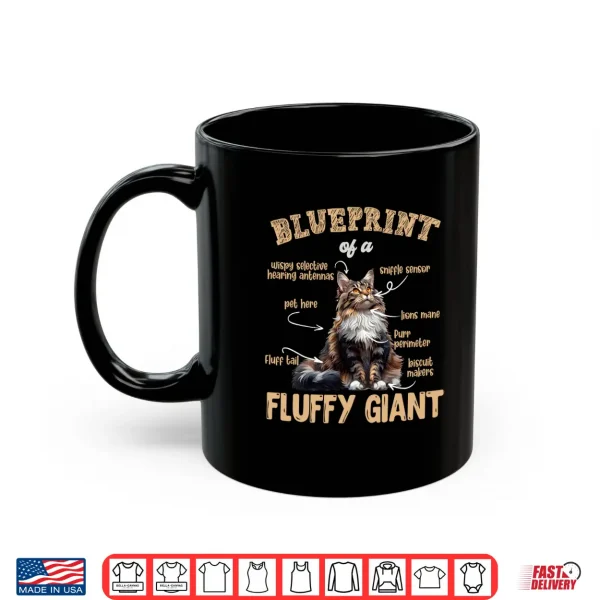 Mug Maine Coon BLUEPRINT FLUFFY GIANT Cat Owner Maine Coon Shirt