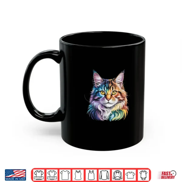 Mug Maine Coon Cat Art Professional Minimalist Modern Graphic Shirt
