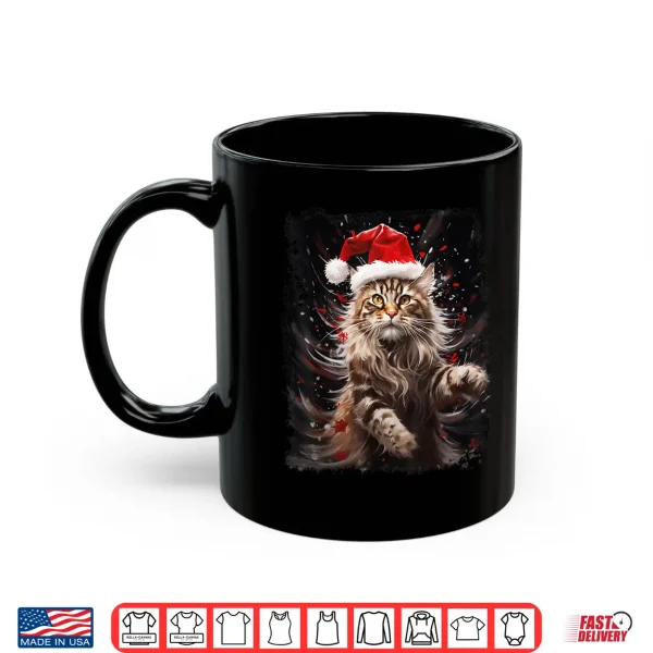 Mug Maine Coon Cat Christmas Professional Minimalist Modern Graphic Shirt