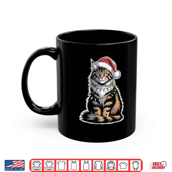 Mug Maine Coon Cat Christmas Xmas Kitten Kitty Lover Men Women Shirt