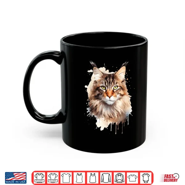 Mug Maine Coon Cat Lovers Design Pop Art Maine Coon Cat Shirt