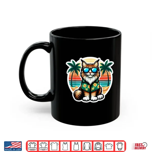 Mug Maine Coon Cat Owner Summer Vibes Vacation Holiday Mom Lady Shirt