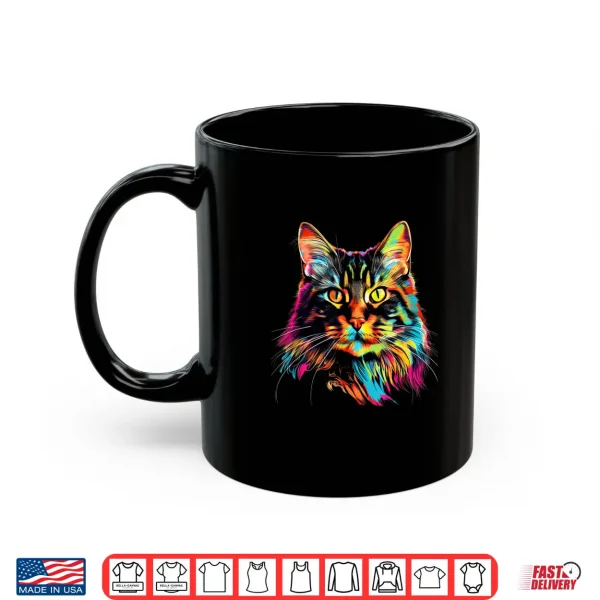 Mug Maine Coon Cat Pop Art Design Maine Coon Lovers Shirt