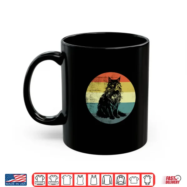 Mug Maine Coon Cat Retro Design Shirt