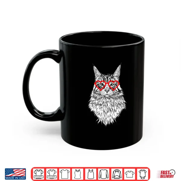 Mug Maine Coon Cat Valentines Day Cat Mom Cat Lover Shirt