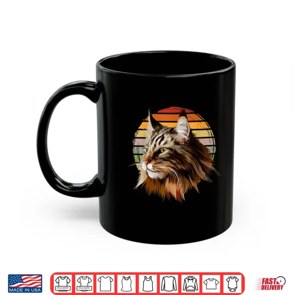 Mug Maine Coon Cat Vintage Retro Professional Graphic Shirt
