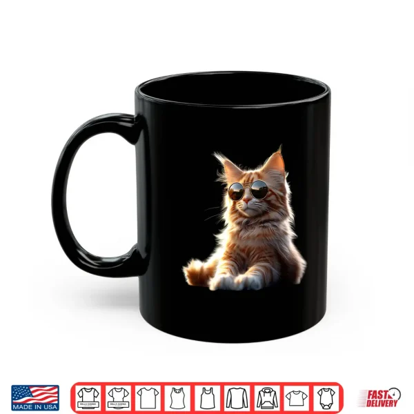 Mug Maine Coon Cat with Sunglasses Cute Maine Coon Cats Lover Shirt