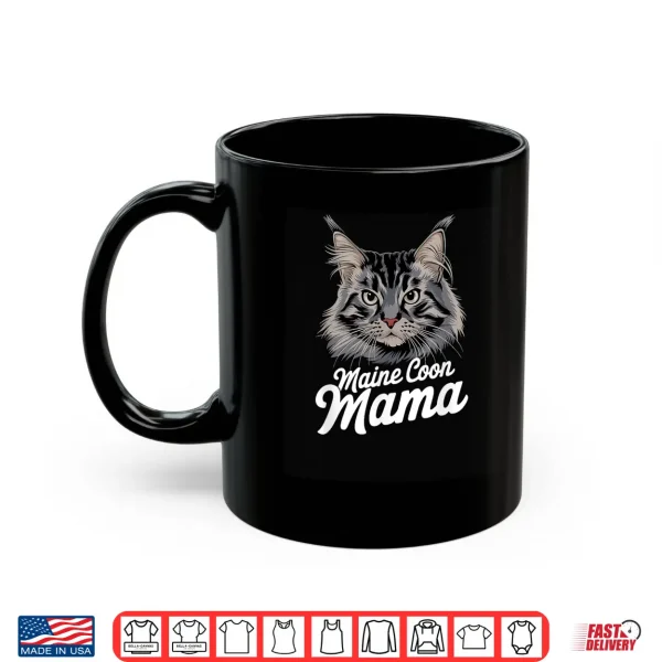Mug Maine Coon Mama Cat Professional Minimalist Modern Graphic Shirt