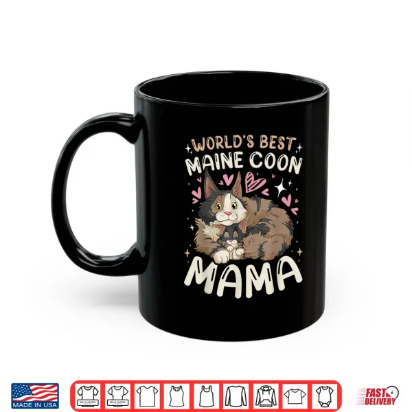 Mug Maine Coon Mama Cat with Kitten Mothers Day Shirt