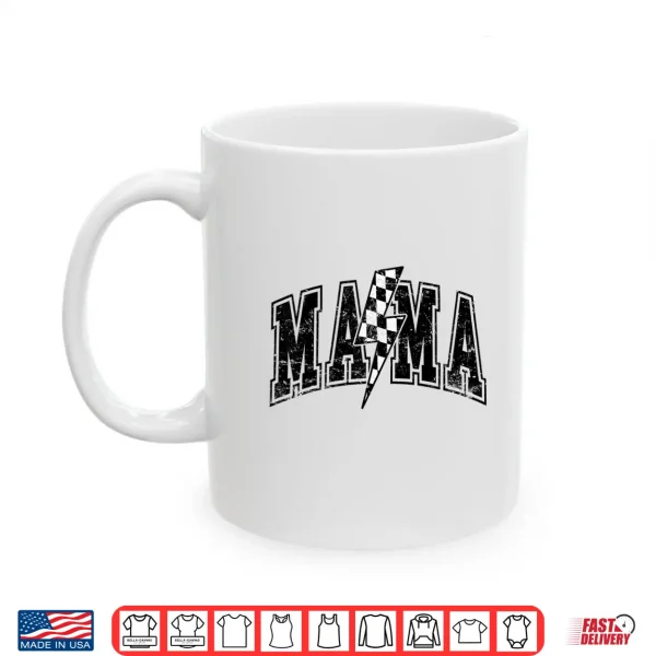 Mug Mama Lightning Bolt Checkered Mothers Day Varsity For Mom Shirt