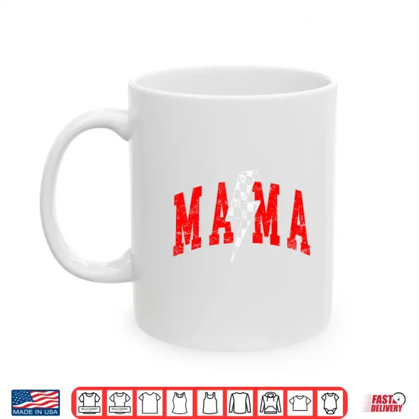 Mug Mama Lightning Funny Checkered Mom Women Mothers Day Shirt