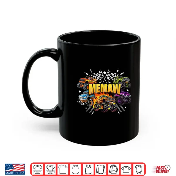 Mug Memaw Retro Monster Truck Family Crew Birthday Matching Shirt