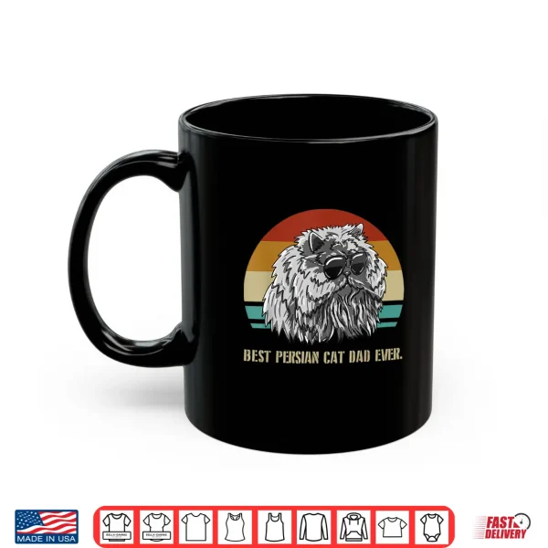 Mug Mens Best Persian Cat Dad Ever Paws Vintage Feline Cat Lover Gift Shirt