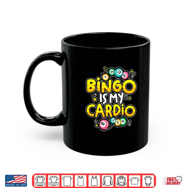 Mug Mens Bingo is My Cardio with Lucky Balls Bingo Dabbers Woman Performance Shirt