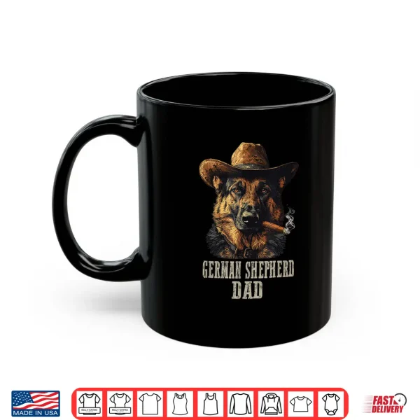 Mug Mens German shepherd Dog Vintage Best Dog Dad Fathers Day Shirt