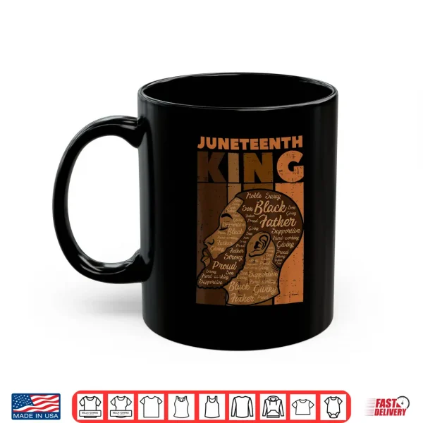 Mug Mens Juneteenth King Black Father Melanin African Dad Papa Men Shirt
