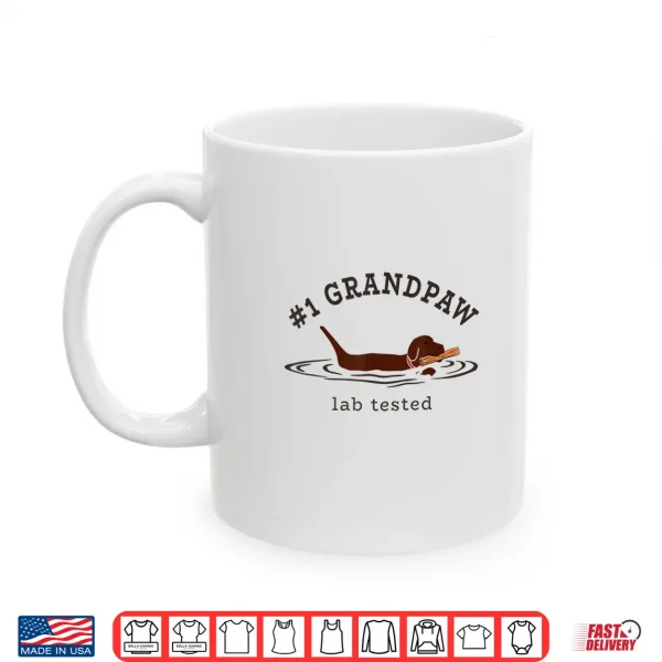Mug Mens Lab Dad Chocolate Labrador Retriever Dog 1 Grandpaw Shirt