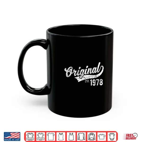 Mug Mens Original Est. 1978 Vintage Birthday Gift Shirt Performance Shirt