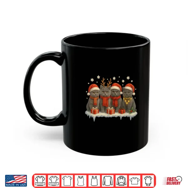 Mug Merry Christmas Cats Cat Lovers British Shorthair Shirt
