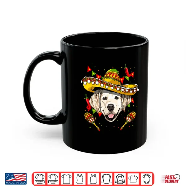 Mug Mexico Cinco De Mayo Golden Retriever Dog Mexican Party Shirt