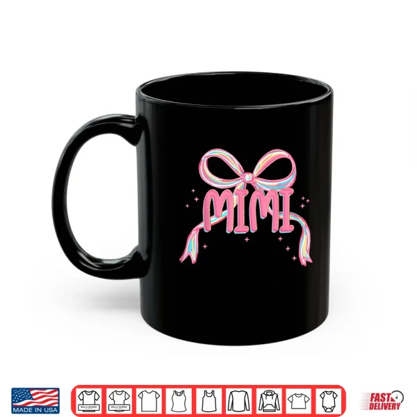 Mug Mimi of The Birthday Girl Pink Coquette Bow Matching Family Shirt