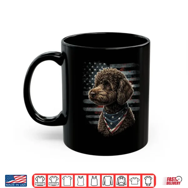 Mug Miniature Poodle Dog American Flag Patriotic Vintage USA Shirt