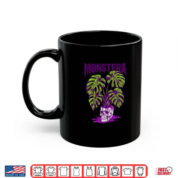 Mug Monstera Skull Pot Shirt