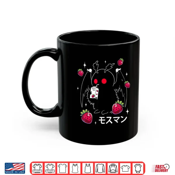 Mug Mothman Kawaii Strawberry Milk Shake Cryptid Shirt