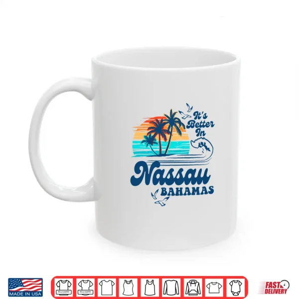 Mug Nassau Bahamas Beach Summer Vacation Retro Vintage 80s 70s Comfort Colors Crop Top