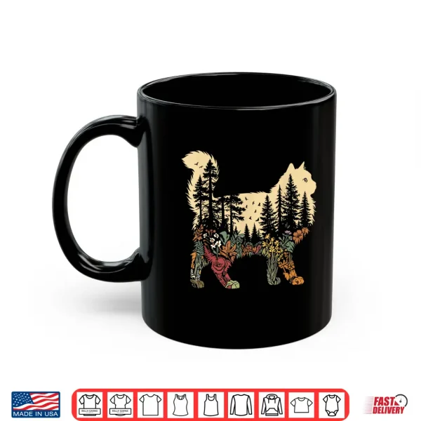 Mug Nature Cat Lovers Boho Ragdoll Forest Floral Scene Shirt