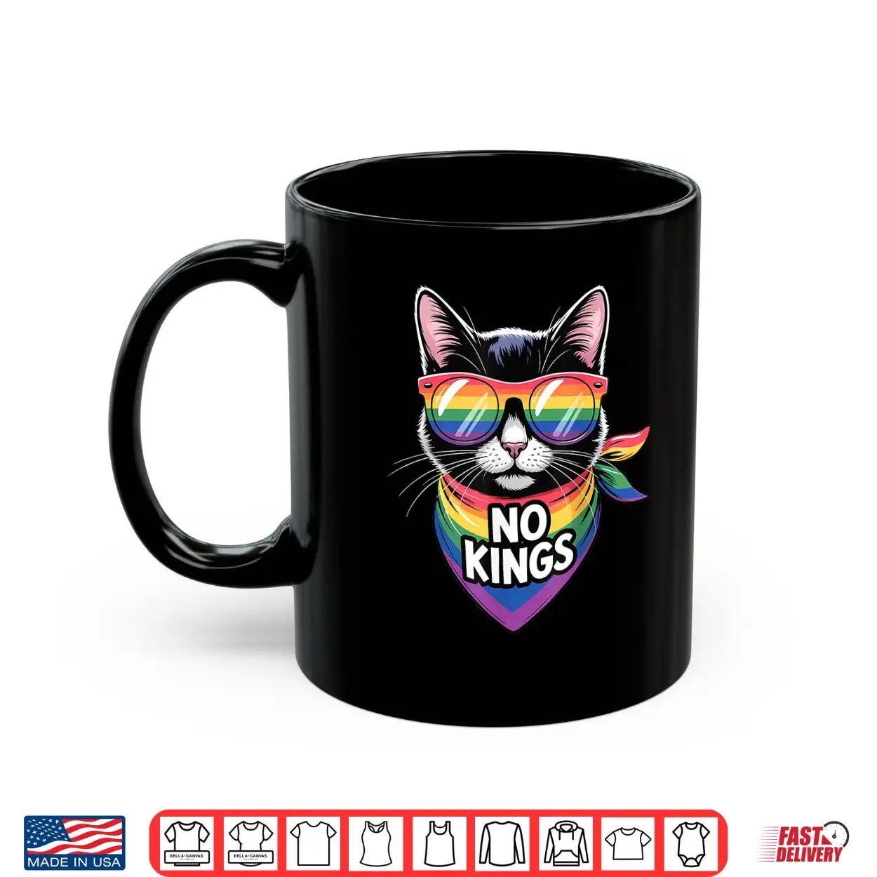 No Kings Pride Cat Shirt No Kings Pride Cat Shirt