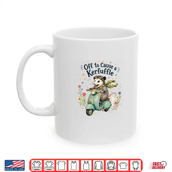 Mug Off to Cause a Kerfuffle Opossum Mischief Woodland Creature Comfort Colors Crop Top