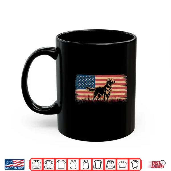 Mug Old Southern Boy Row Golden Retriever American Flag Shirt