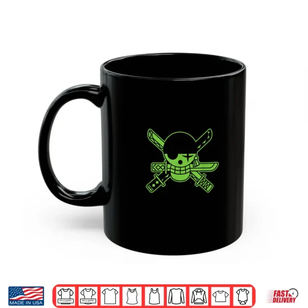 Mug One Piece Anime Green Roronoa Zoro Jolly Roger Shirt