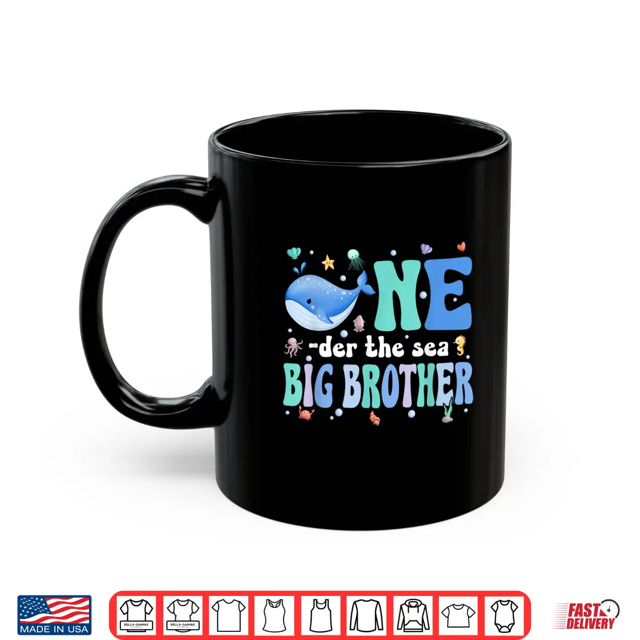 One Der The Sea Big Brother Of Birthday Kids Ocean Bday Shirt One Der The Sea Big Brother Of Birthday Kids Ocean Bday Shirt