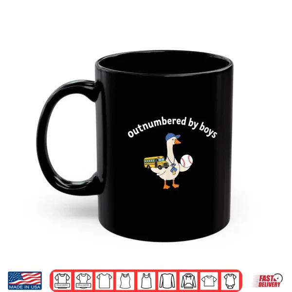 Mug Outnumbered By Boys Goose Funny Boy Mothers Day Shirt