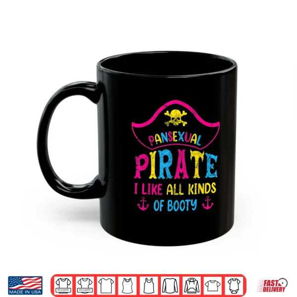 Mug Pansexual Pride Pirate LGBTQ Month Pans Flag Colors Funny Shirt