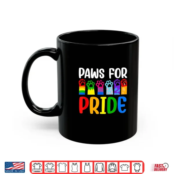 Paws For Pride Month Lgbtq Gay Lesbian Pets Cats Dogs Lover Shirt 3 Mug Paws For Pride Month LGBTQ Gay Lesbian Pets Cats Dogs Lover Shirt