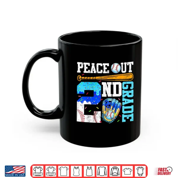Mug Peace Out Second Grade Baseball Graduation Last Day Shirt