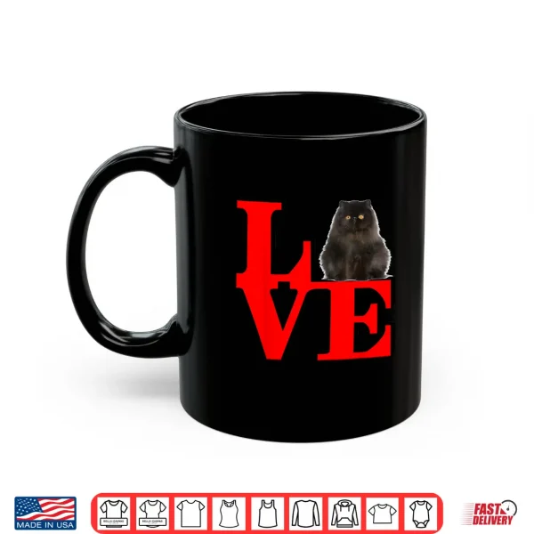 Mug Persian Black Cat Love Park I love my Cat Shirt