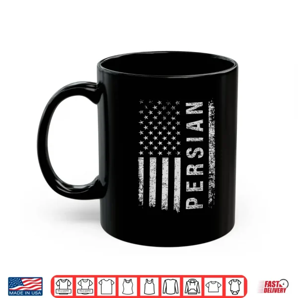 Mug Persian Cat American Flag Shirt