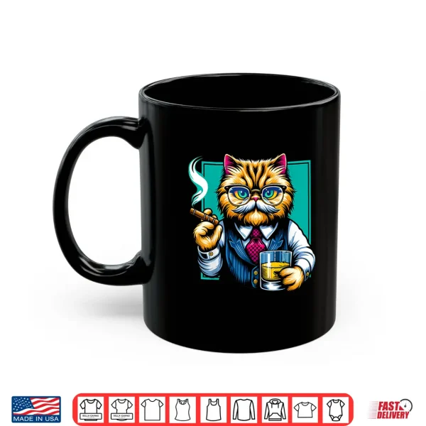 Mug Persian Cat Cigar And Whiskey Shirt