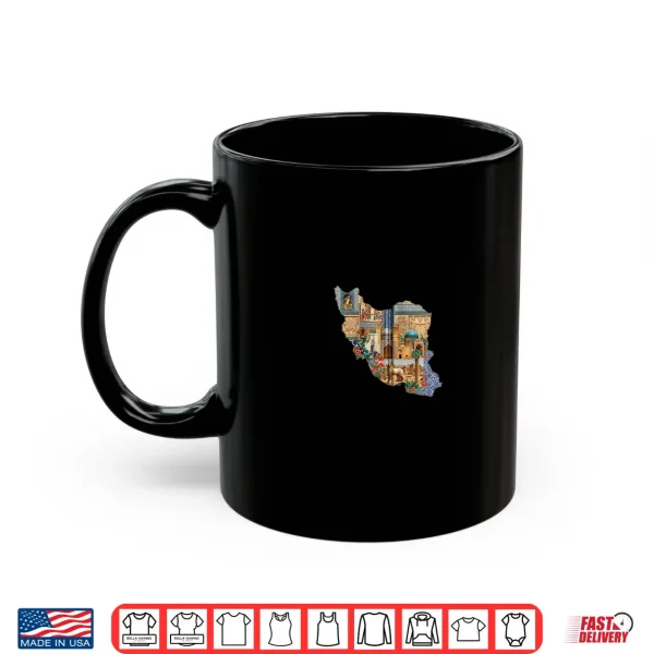 Mug Persian Cat Iran Map Collage Travel Souvenir Persian Iranian Shirt