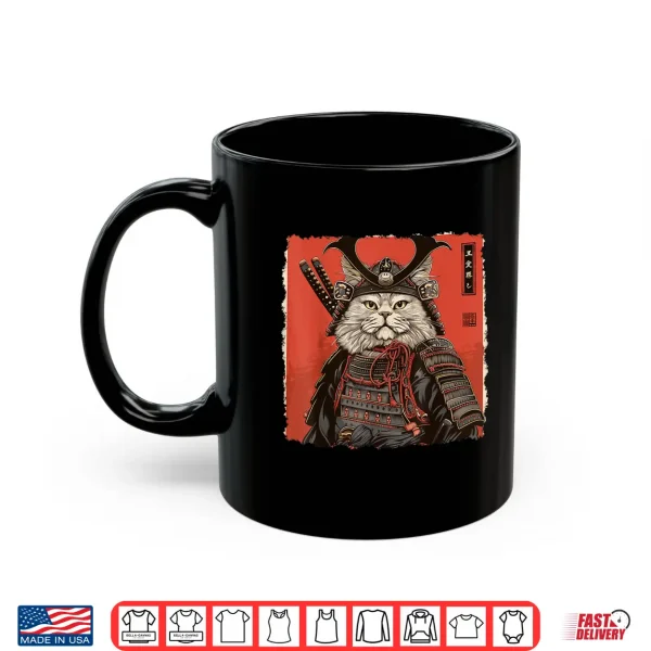 Mug Persian Cat Japanese Art Samurai Ukiyo e Vintage Shirt