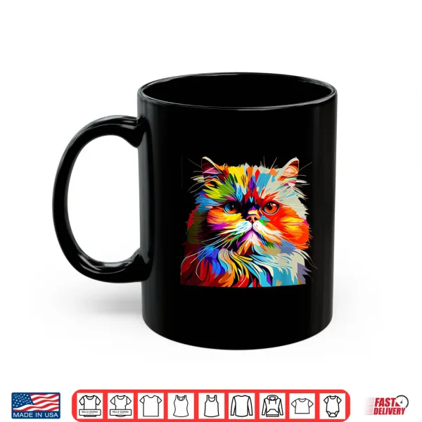 Mug Persian Cat Lovers Colorful Pop Art Persian Cat Shirt