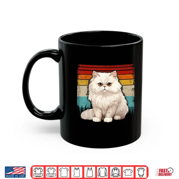Mug Persian Cat Vintage Distressed Retro Style Cool Persian Cat Shirt