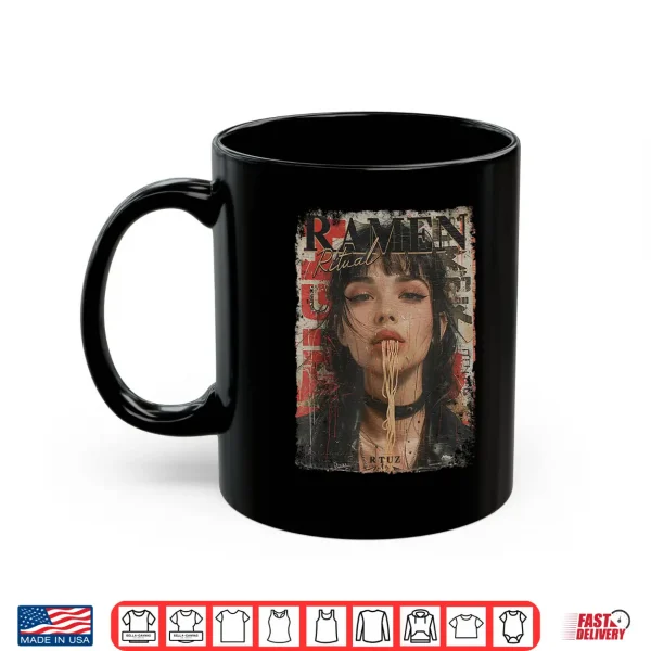 Mug Pin up Girl Ramen Noodle Anime Manga Asian Ramen Shirt