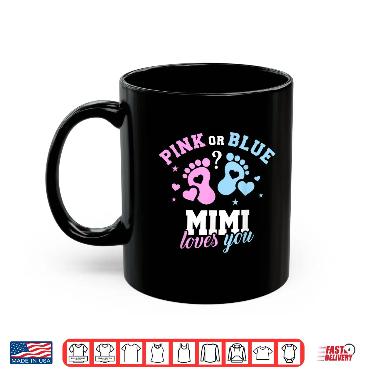 Pink Or Blue Mimi Loves You Gender Reveal Shirt Pink Or Blue Mimi Loves You Gender Reveal Shirt