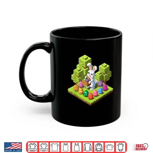 Mug Pixel Easter Bunny Video Gamer Egg Hunting Fun Boy Kid Shirt